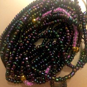 Waistbeads/2 Strands on Black 100% Cotton Thread